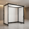 DIY Golf Simulator Impact Screen Frame Enclosure Kit Set, Use with Simulators, Durable Fabric with Velcro, Reinforced Black Border, 9.8'X9.8'X4.9'