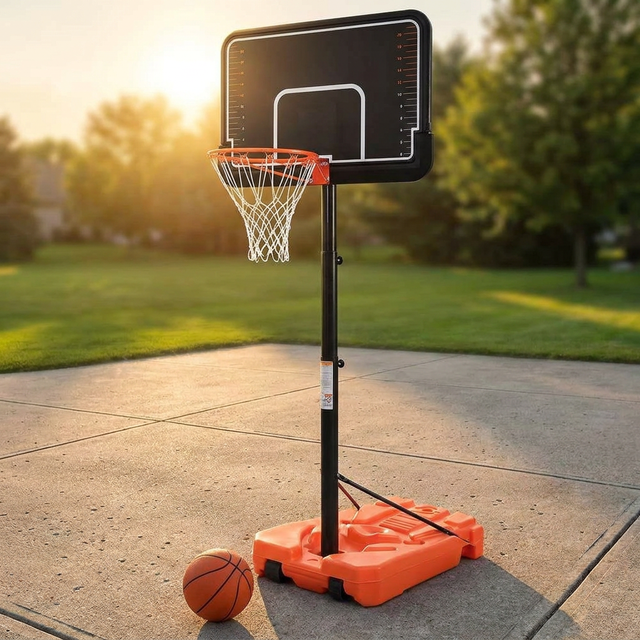 6.6-10Ft Height Adjustment Outdoor Basketball System with Vertical Jump Measurement — Studio Shot