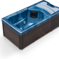 Borealis 69-in. All-in-One Cold Plunge and Hot Tub with Built-in Chiller | Acrylic Interior with 2 Jets, Bluetooth Speakers, Lights, WiFi App Control Chiller for Indoor/Outdoor Use – Blue