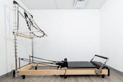 Janet Elite Plus Foldable Pilates Reformer – Studio Grade Luxury Maple Wood Home Pilates Machine - RE016