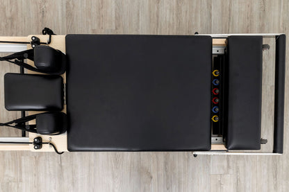 Janet Elite Plus Foldable Pilates Reformer – Studio Grade Luxury Maple Wood Home Pilates Machine - RE016