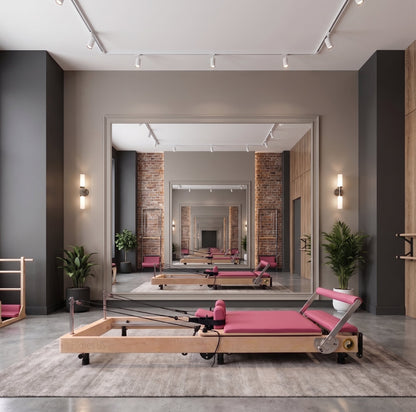 Janet Elite Plus Foldable Pilates Reformer – Studio Grade Luxury Maple Wood Home Pilates Machine - RE016