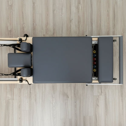 Janet Elite Plus Foldable Pilates Reformer – Studio Grade Luxury Maple Wood Home Pilates Machine - RE016