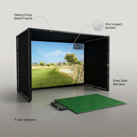 Simbox Golf Simulator Enclosure - 7 Sizes, Pro + Impact Screen and Frame INCLUDES FREE SIDE BARRIERS — Lifestyle